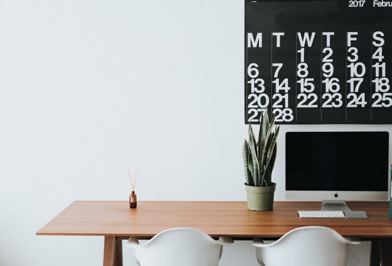 clean minimalist office desk ready for czfh5d